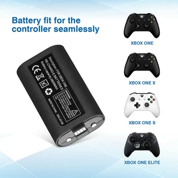 2pcs Kit de Encargo de polímero de Lítio Recarregável da Bateria 2800mah 3,7 V para Xbox One X S Play Pack & Cabo de Carregamento