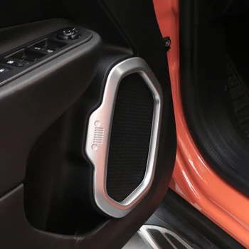 Xburstcar Automático para Jeep Renegade 2016 2017 2018 2019 2020 ABS Cromado da Porta Interior de Áudio alto-Falante Anel de Guarnição Acessórios