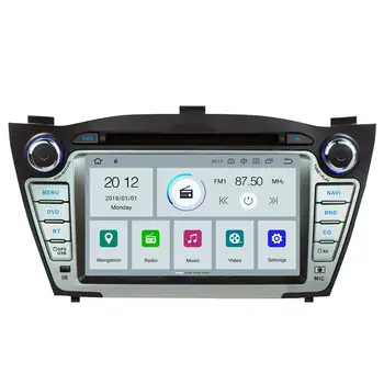 DSP Android 9.0 Carro GPS Navi reprodutor Multimídia Para Hyundai IX35 Tucson 2009-DVD Áudio estéreo tipo de rádio recerder unidade de cabeça