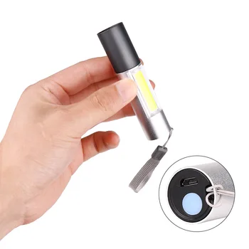 ZHIYU Portátil Recarregável USB Mini Lanterna elétrica do DIODO emissor De 3 de Iluminação Mod Impermeável Lanterna T6 COB Telescópica de Zoom, Iluminação Noturna