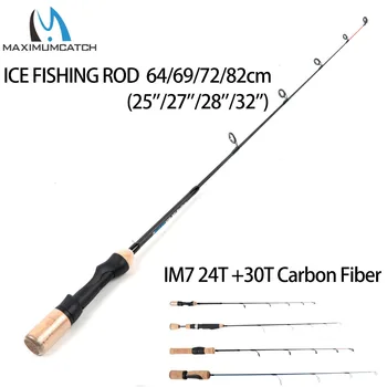 Maximumcatch Leve Pesca no Gelo Haste de Fibra de Carbono IM7 de Inverno de Pólo de Pesca de Vara de Pesca de Pesca ao Spinning