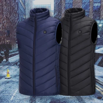 2019 Exterior Homens Elétrica caloroso da Veste USB Aquecimento Colete de Inverno Térmica Pano de Penas de Venda Quente Camping Caminhadas Quente Jaqueta de Caça