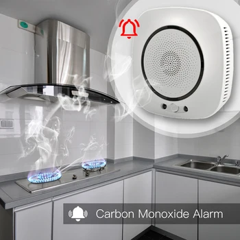 Wi-fi Smart CO Sensor de Gás de Monóxido de Carbono Fuga de Segurança contra Incêndio, Detector de Vida Inteligente Tuya de Controle de Aplicativo Sistema de Segurança em Casa