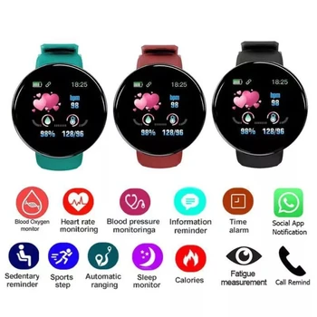 Moda Inteligente Relógio Mulheres Homens Eletrônica do Esporte Relógio de Pulso Para Android, IOS Praça Smartwatch Horas de Relógio Inteligente