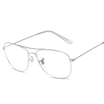 Marca Unissex Retângulo Grande de Ouro da Liga de Metal de Óculos de grau Armação de Óptica, Óculos Quadros Vintage, Óculos de Sol L7761CJ