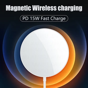 Para Magsafe 15W Qi Wireless Carregador Rápido Almofada de Carregamento sem Fio Universal do Carregador do Telefone Para o iPhone 12 Pro 11 X XR 8 Huawei Xiaomi