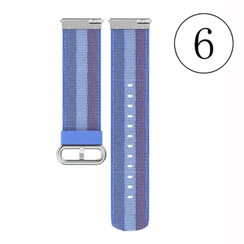 MASiKEN 22mm de Tecido de Tecido de Nylon do Esporte pulseira Pulseira para o Fitbit Versa Watchbands Pulseira de liberação Rápida pinos 10 Cores