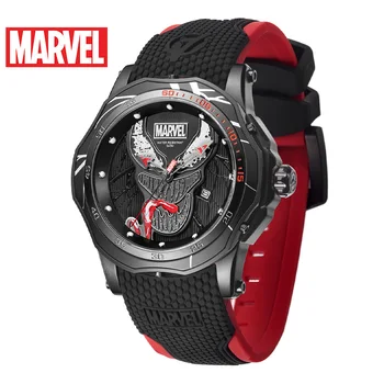 Disney oficial autorizada original Vingadores da Marvel VENENO relógio de quartzo impermeável HOMENS Relógios pulseira de silicone Masculino de Luxo m-9115