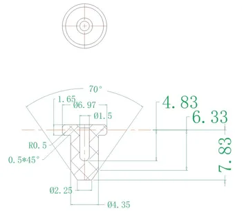 4mm 4.35 mm impressora CISS selo de borracha de silicone plug impressora aplicável Cartucho de tinta Recarregável de Borracha personalizada para os desenhos