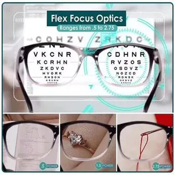 Foco Automático-Ajuste de óculos de Leitura homens mulheres Um Poder Leitores Óculos 0.5 1 1.5 2.0 2.5 Dropshipping
