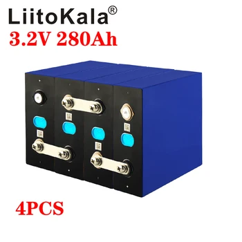 LiitoKala 3.2 V 280Ah bateria lifepo4 DIY 12V 24V 280AH Recarregável bateria para carro Elétrico RV armazenamento de Energia Solar, sistema de