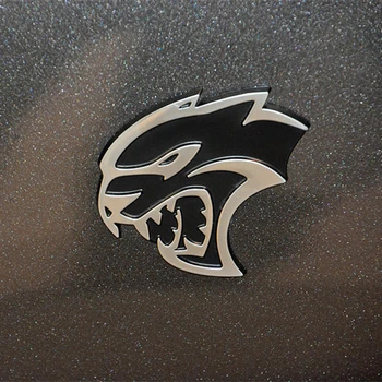2 pcs Hellcat SRT Emblema Adesivo de Carro pára-lama Dianteiro Emblema da Porta de Metal, Adesivo Para o Challenger, Charger SRT GT Estilo Carro