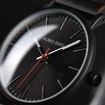 BOBO PÁSSARO de Madeira Homens Relógios de Marca de Luxo relógio masculino Relógio de Quartzo Presentes Ideais Itens na caixa de Madeira de conjuntos de quarto de kol saati W-Q30