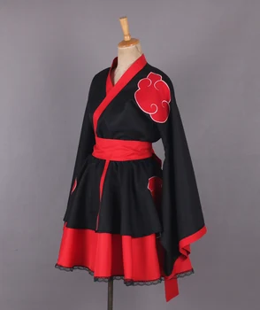 Anime Naruto Shippuden, O último Akatsuki vestido Lolita Cosplay Traje Feito sob Medida