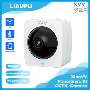 Xiaovv A1 Inteligente 360 Panorâmica da Câmera do IP do HD 1080P AI Humanóide de Detecção de Segurança do IR da Visão Nocturna Survillance Mini Câmera CCTV