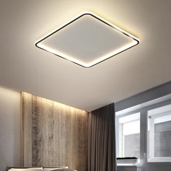 Led moderna e Ultra-fino do Teto Ilumina-se para a Sala de estar, quarto App RC Quadrado/Redondo lâmpada do teto, luminárias de 90-260V