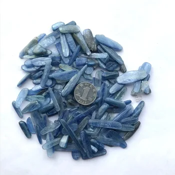 100g Natural Cianita Quartzo Polido fatia Fina forma de Cristais de cor azul Caiu Cascalho cyanite pedra preciosa para a Cura de Cristais