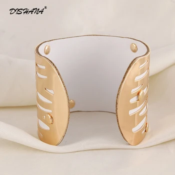 Jóias de Ouro cor-de Punho Pulseiras Chapeamento de Pulseiras Para Mulheres Femme designer de jóias de Moda Pulseira h (s0003)