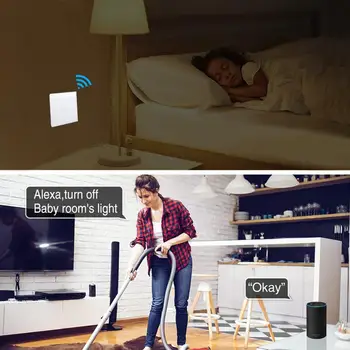 Tuya wi-Fi Mudar de Casa Inteligente Inicial do Google Alexa Echo DIY melhoria Home, Aplicativo de Controle Remoto EM OFF à prova de água com Painel de Vidro