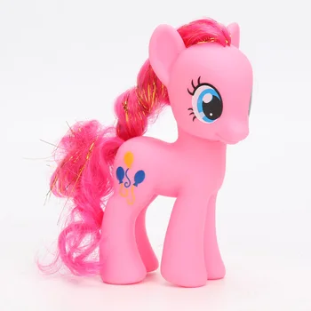 Conjunto de 3 My Little Pony Brinquedos 15cm Cutie Mark Magia Pinkie Pie Applejack arco-íris Twilight Sparkle Figura Coleção de Modelo de Bonecas