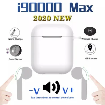 Novo i90000 Max TWS Arie 2-Sensor de Ouvido sem Fio Auricular 8D Subwoofer Bluetooth 5.0 Fones de ouvido i9000 i5000 pkh1 Chip 99000 tw