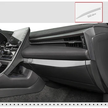 Lsrtw2017 de fibra de carbono, aço inoxidável carro co-piloto de armazenamento de caixa de guarnições para toyota avalon 2019 2020 2021 xx50 acessórios auto