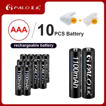 PALO 10pcs Ni-MH 1100mAh 1,2 V AAA Bateria Recarregável Bateria para Câmera Lanterna Brinquedo pilhas aaa recarregáveis