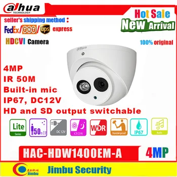 Dadua HDCVI IR globo Ocular Câmara 4MP HAC-HDW1400EM-UM Built-in mic HD e SD de saída comutável IR 50M IP67 WDR Redução de Ruído