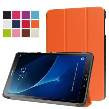 Para Samsung Galaxy Tab de Um ecrã de 10.1 2016 Smart Cover Slim Magnético Stand Couro Flip com Sono T580 T585