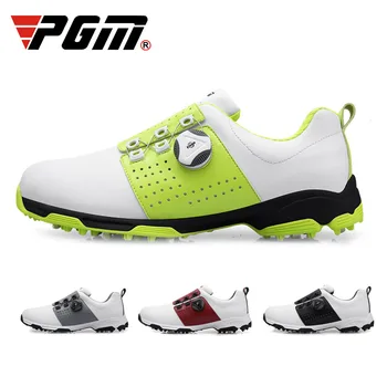 Chegada nova 2020 PGM Sapatos de Golfe dos Homens Impermeável Sapatos de Desporto Picos de Anti-skid Esporte Tênis Masculino Botões Fivela de Sapatos de Golfe