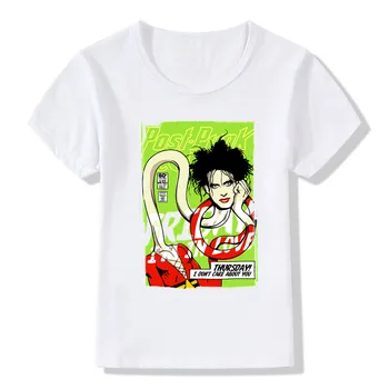 Crianças A Cura MENINOS NÃO CHORAM Cool T-shirt de Verão Menino&Menina O-Neck Manga Curta Roupas de Rock Roll Punk Superior Tee T-shirt HKP630
