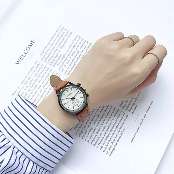 Moda Retrô Casual Mulheres Relógios De 2019 Preto Branco Feminino Relógio De Pulso De Quartzo Simples Mulher Couro Relógio Relojes Para Mulher