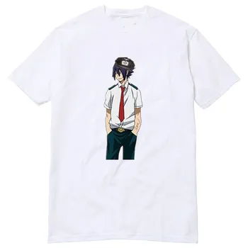 Anime japonês Uniforme Escolar de Meninos de Moda Viciante Homens Impresso Casual manga Curta T-shirt (S-3XL tamanho)