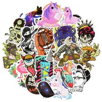 150 PCS Anime Adesivos de Moda de Rock Legal Pacote de adesivos Clássico dos desenhos animados de Decalques para Mala de Computador de Garrafa de Água de Snowboard Telefones