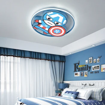 Capitão América crianças nórdicos decoração de casa, quarto de decoração inteligente lâmpadas de led luzes do teto para a sala de iluminação interna