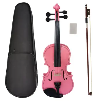 1/8 Tala de Colorido Brilhante, Acústico Violino Violino com Resina Caso de Arco, para os amantes da música