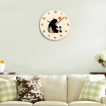 Acrílica decorativa de Parede Relógio de Design Moderno Urso Crianças Silent Quartz 3D Digital, Relógios de Parede para Sala de Crianças de Decoração de Casa de Dom