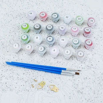 Guarda-chuva menina Paisagem de Outono DIY Pintura Números de Kits para Colorir Pintar Por Números Moderna Arte de Parede Picture Gift