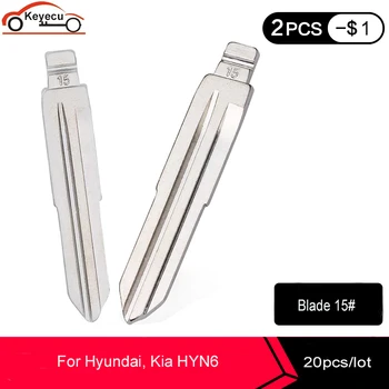 KEYECU 20 Pcs/monte KEYDIY controles Remotos Universais Flip lâmina Lâmina 15#, HYN6 para Hyundai, para Kia