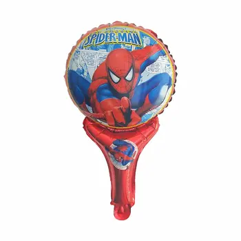 10Pcs 25*35Cm Mão Vara Herói Balões Folha Globals homem-Aranha Tira de banda desenhada Bolas de Sids Super-Herói da Festa de Aniversário de Brinquedos de Presente