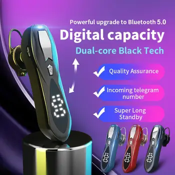 Rondaful Fone De Ouvido Bluetooth Bluetooth 5.0 Mãos Livres Fones De Ouvido Mini Sem Fio Auricular Auricular Para Funcionar De Fitness Condução