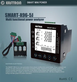 Smart X96-5F trifásico Painel Multi-função de Medidor de Energia