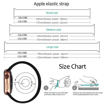Solo alça de Laço para a apple faixa de relógio de 44mm 40mm iwatch banda 42mm 38mm apple relógio 6/5/4/3/2/1 44 mm pulseira de silicone Acessórios
