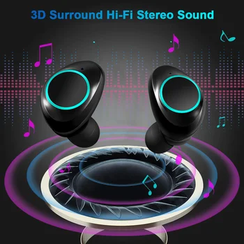 Newmsnr X12 3D stereo Surround Sound Bluetooth Earphones Bluetooth5.0 Wireless Earbuds IPX7 Waterproof 3500mAh Wireless Earphone