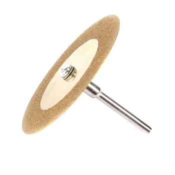 5Pc 20-50mm mini Diamond Disco de Corte Circular do rebolo Para Ferramenta rotativa de 3 mm Haste de tomada de reentrâncias e fendas e cortes rentes