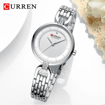 CURREN Senhoras Relógio de alto Luxo da Marca Impermeável Relógio de Pulso de Quartzo para Mulheres Moda Casual Senhora Relógios Relógio Relógio Feminino