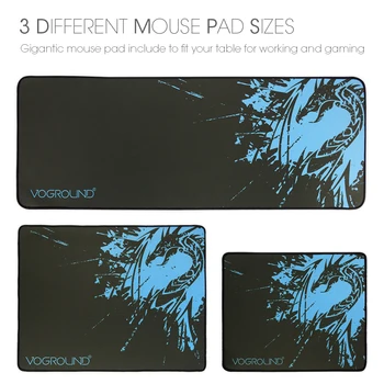 NOVO Dragão Azul Velocidade Fecho de Borda de Borracha Natural Mouse Pad Grande Impermeável Secretária de Jogos Mousepad Tapete para Warcraft Dota, LOL