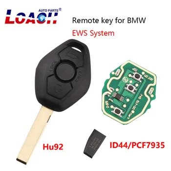 Chave do carro para a BMW Sistema de alerta precoce PCF7935 Chip HU92 Lâmina 315MHz ou 433MHz para X3 X5 Z3 Z4 1/3/5/7 Série