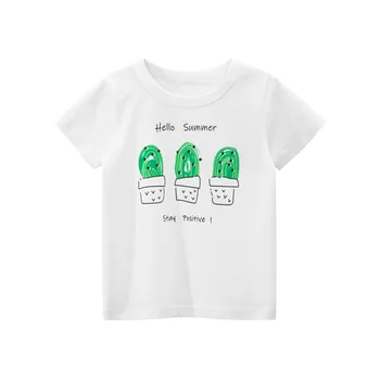 Meninas T-shirt Roupas de Bebê Criança de Manga Curta Cartoon T-Shirt Tops Menino Roupas de Bebê de Algodão Garota Verão Nova Chegar 2020
