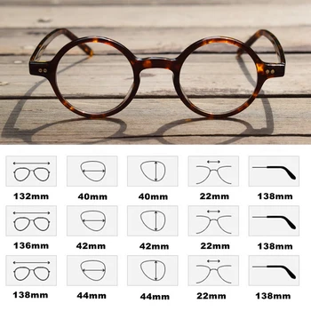 Acetato De Óculos De Armação Homens Mulheres Vintage Rodada Óculos Homem Óptica Miopia Prescrição De Óculos Com Armações Claras Eyeweat Oculos